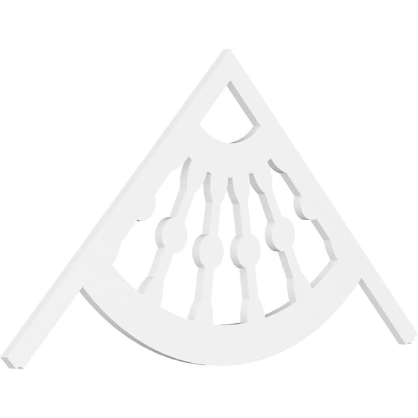 Ekena Millwork Pitch Classic Wagon Wheel Architectural Grade PVC Gable Pediment, 60"W x 30"H x 1"P (12/12) GPP060X030X100CWW - main